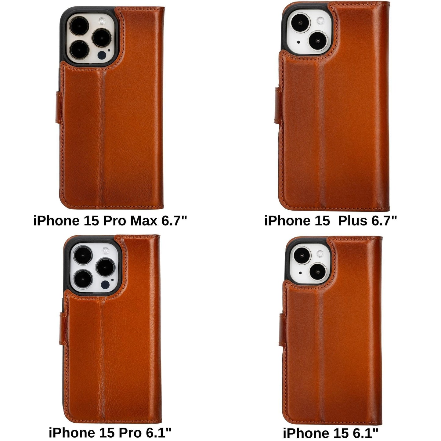 iPhone 15 Series Detachable Leather Wallet Case-2