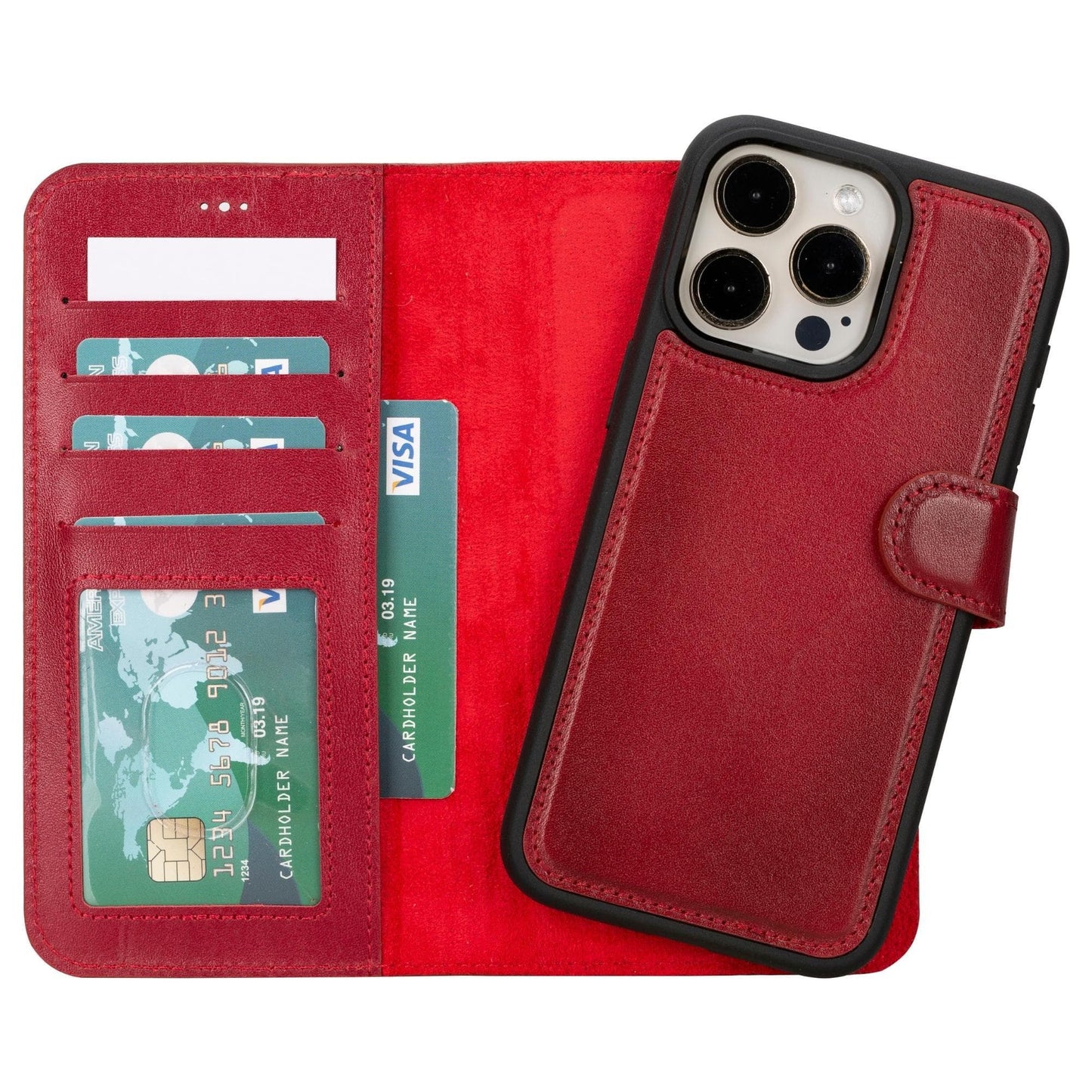 iPhone 15 Series Detachable Leather Wallet Case-10