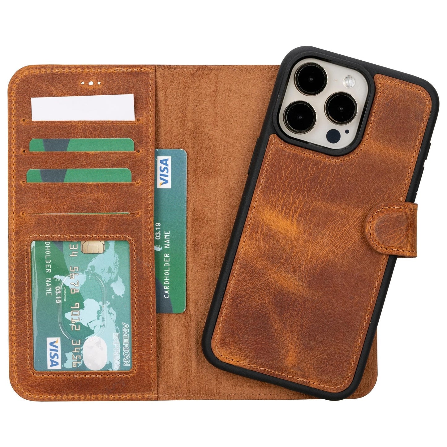 iPhone 15 Series Detachable Leather Wallet Case-7