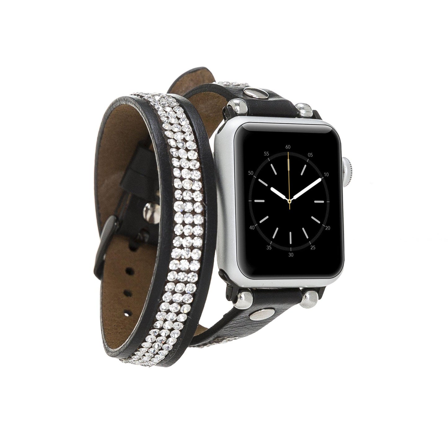 Leather Apple Watch Bands - Crystal Ferro Double Tour Style-6