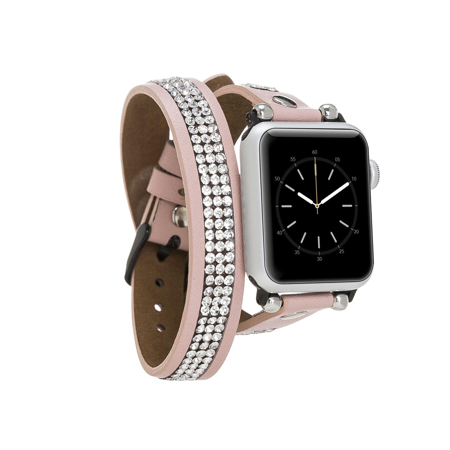 Leather Apple Watch Bands - Crystal Ferro Double Tour Style-5