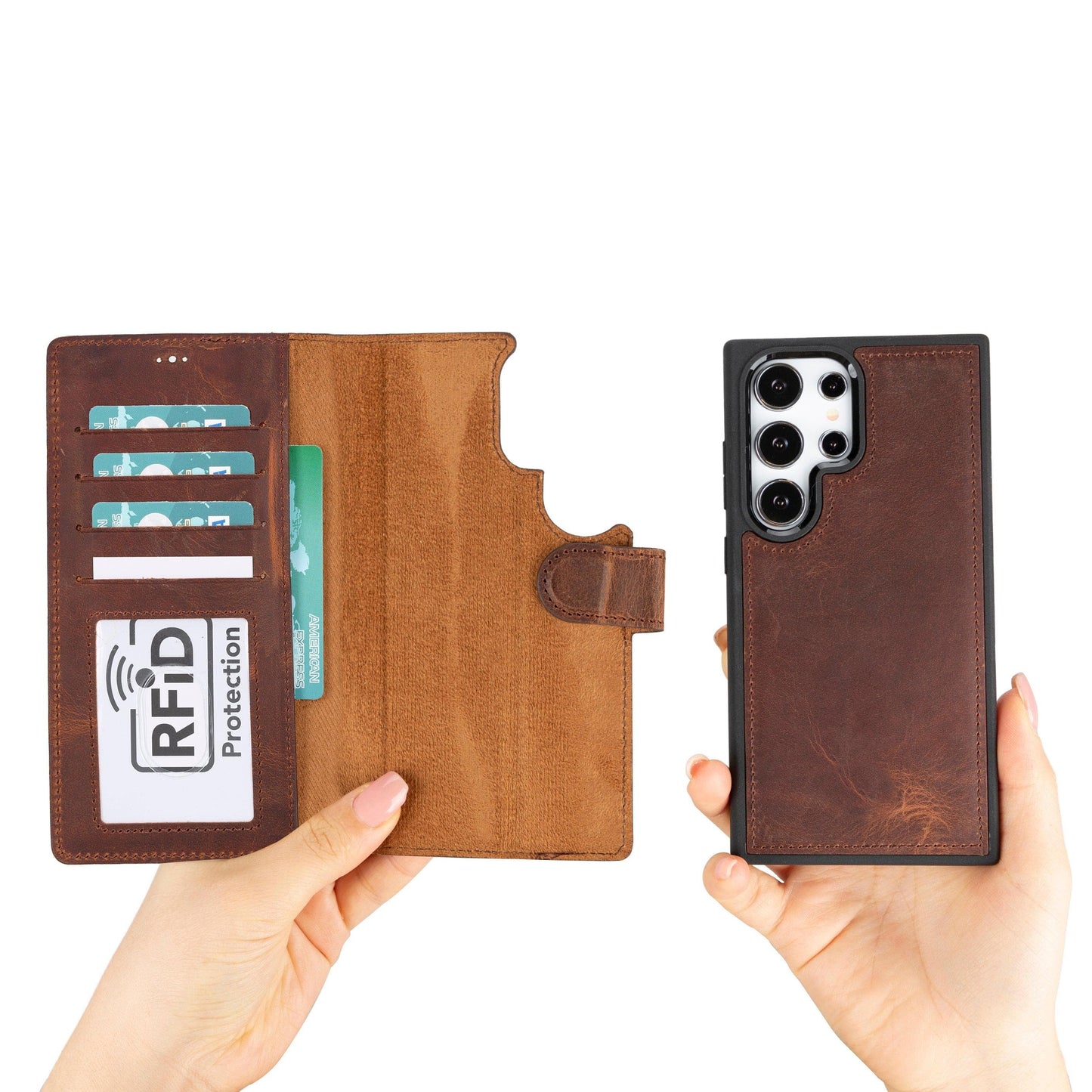 Magic Samsung Galaxy S24 Series Detachable Leather Wallet Case - MW-2