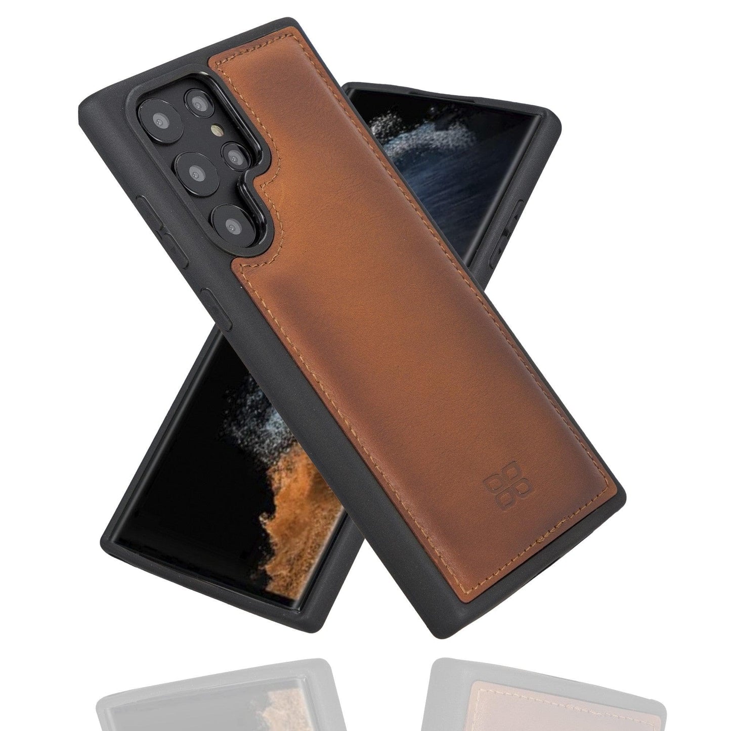 Samsung Galaxy S22 Series Genuine Leather Slim Back Cover Case-0