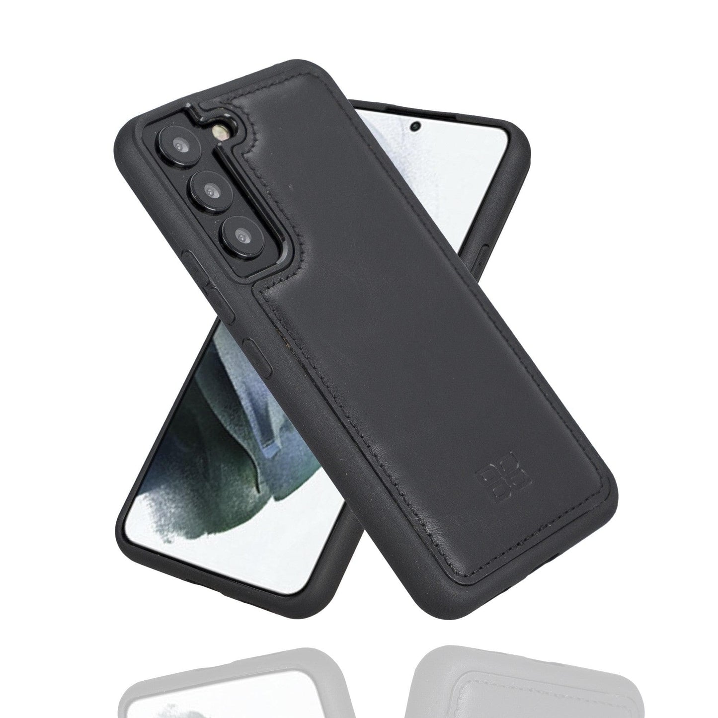 Samsung Galaxy S22 Series Genuine Leather Slim Back Cover Case-26