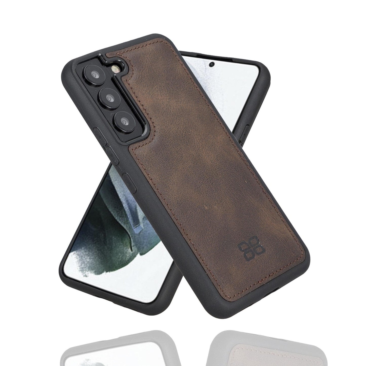 Samsung Galaxy S22 Series Genuine Leather Slim Back Cover Case-27