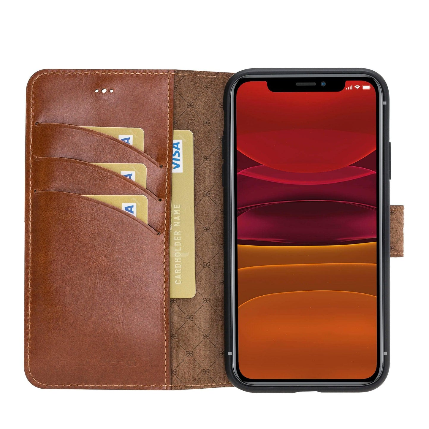 Wallet Folio with ID Slot Leather Wallet Case For Apple iPhone 11 Series-9
