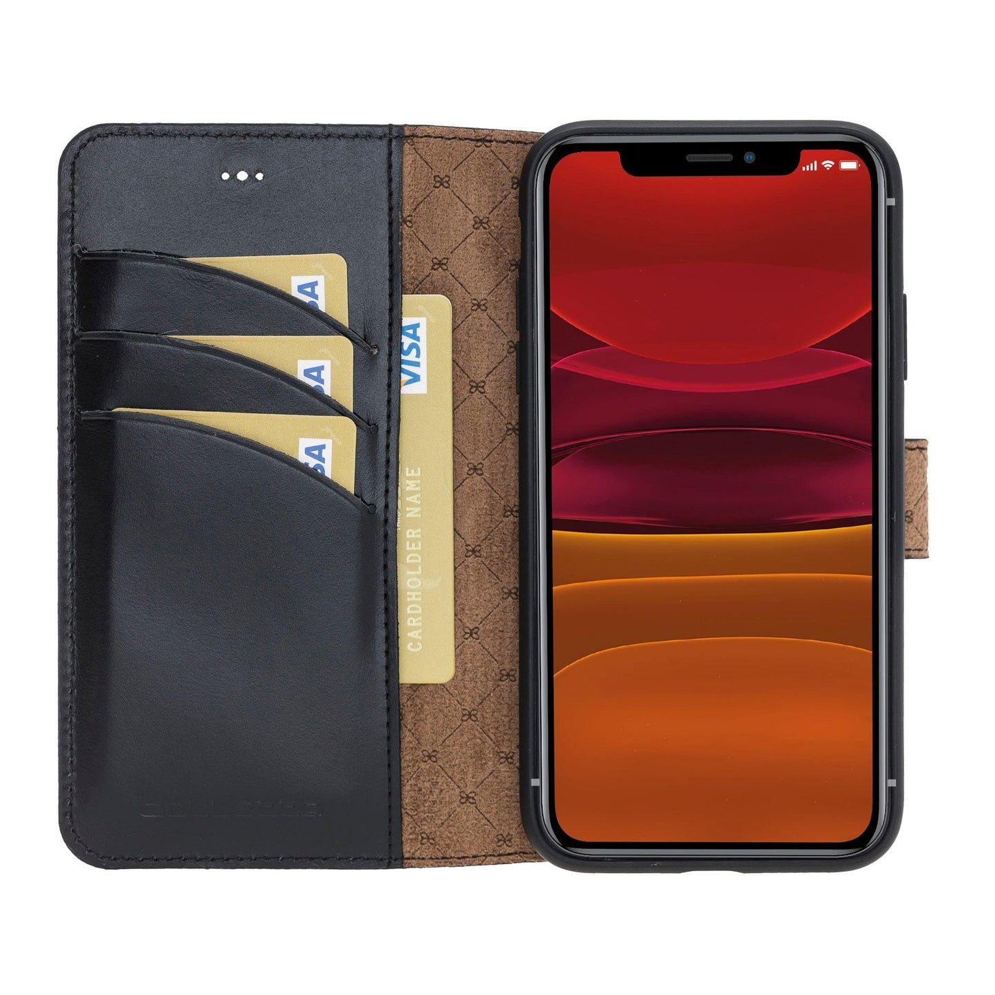 Wallet Folio with ID Slot Leather Wallet Case For Apple iPhone 11 Series-16