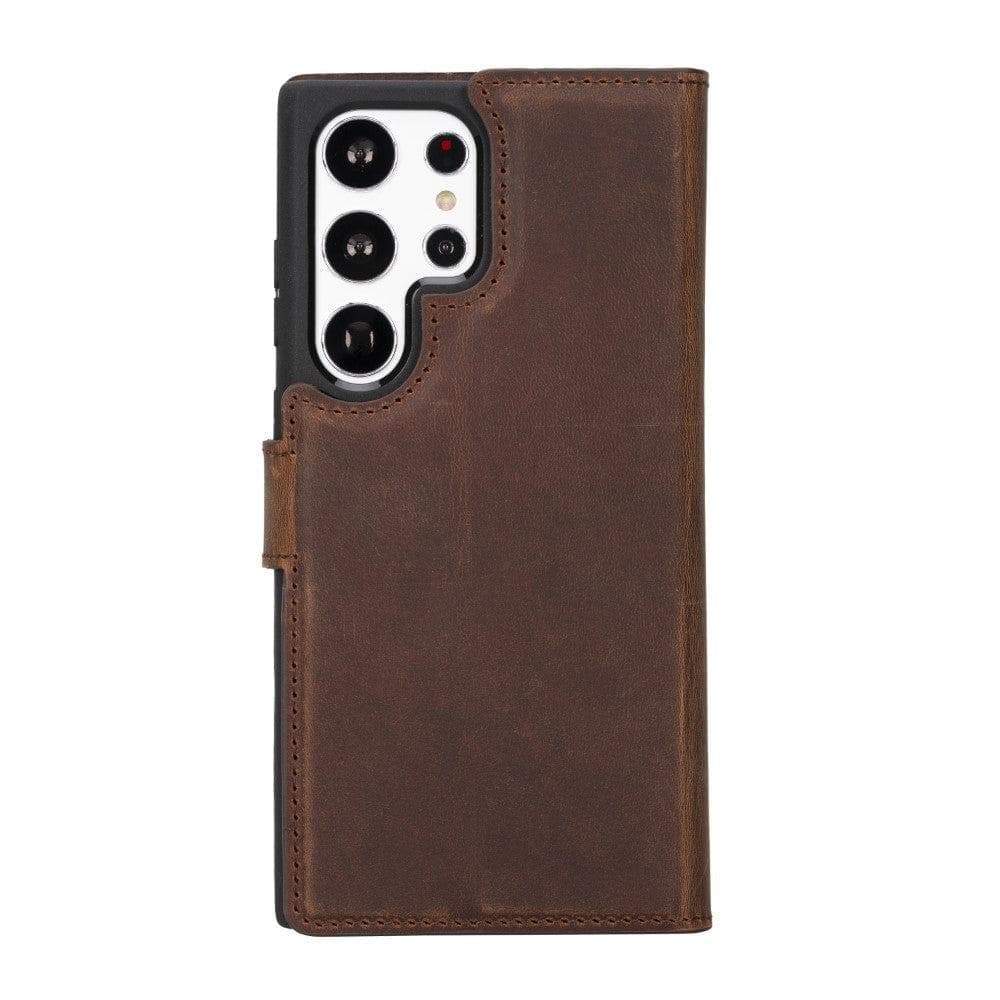 Samsung S23 Series Detachble Leather Magic Wallet Case - S23 / ANTIC BROWN-3