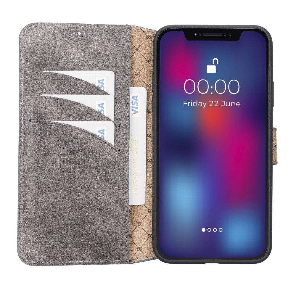 Wallet Folio with ID Slot Leather Wallet Case For Apple iPhone 11 Series-8