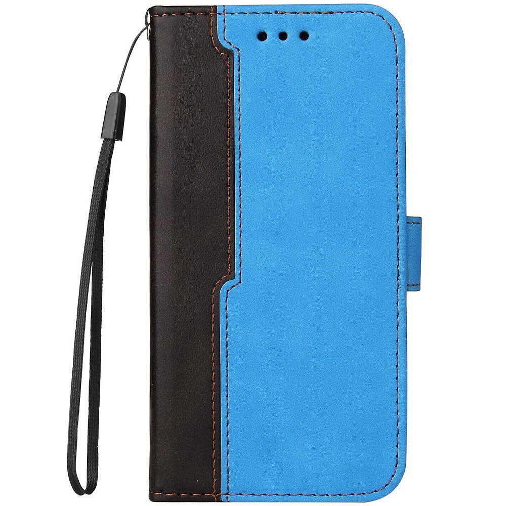 Apple iPhone 14 Plus, Oldalra nyíló tok, stand, kártyatartóval, kézpánttal, Wooze Colour Wallet, kék (129891)-0