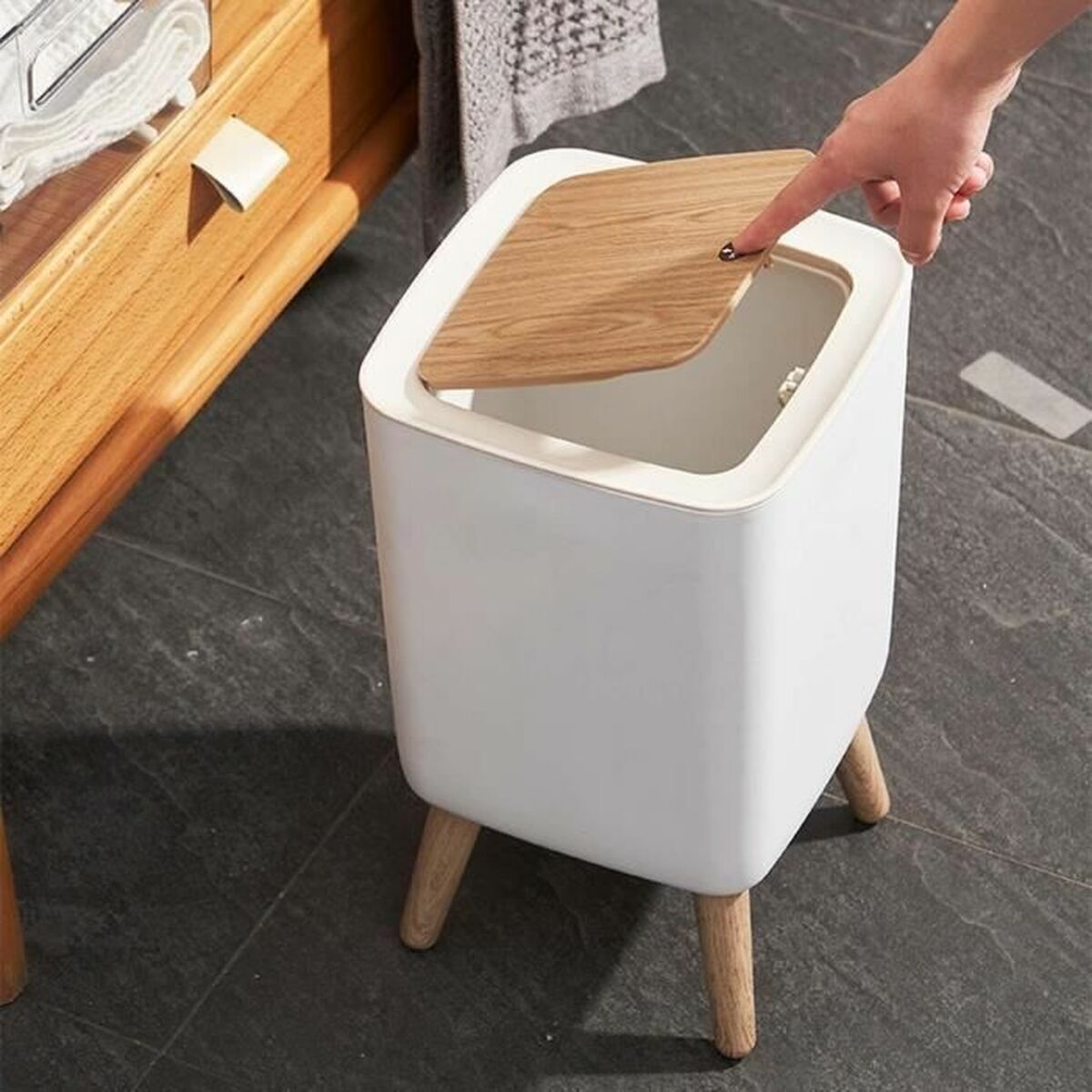 Waste bin Kitchen Move Plastic 10 L-1