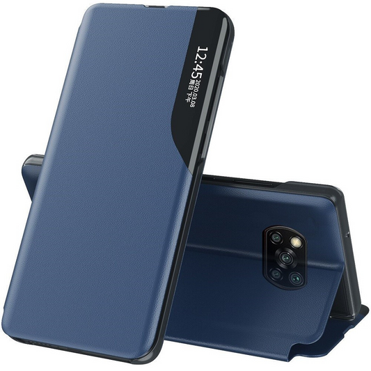 Xiaomi Redmi Note 13 Pro Plus 5G, Oldalra nyíló tok, stand, hívás mutatóval, Wooze FashionBook, kék (TS4987)-0