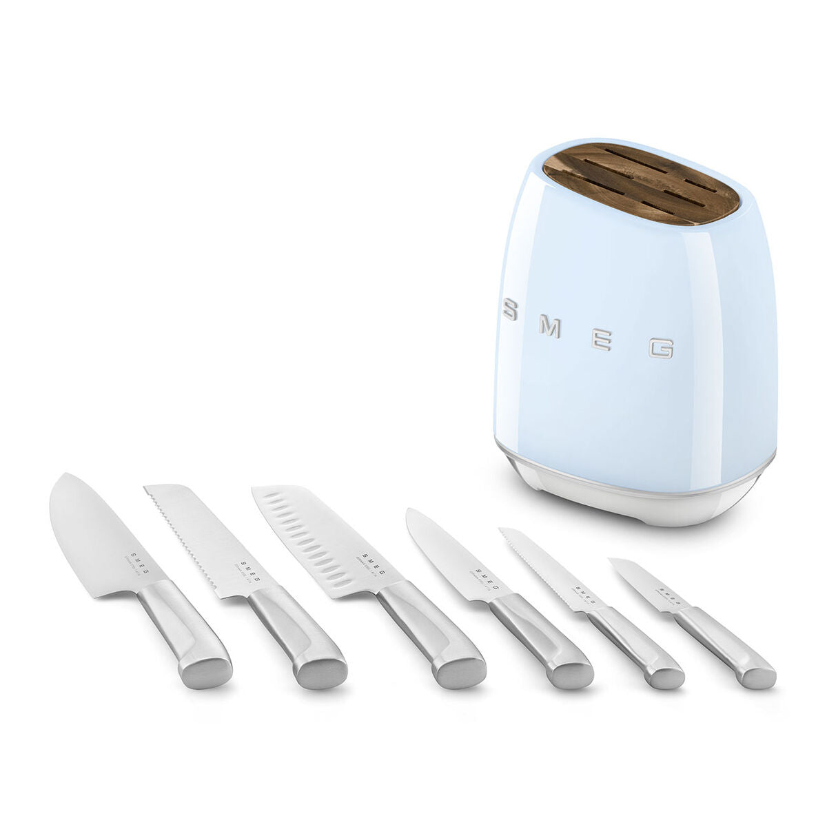 Set of Kitchen Knives and Stand Smeg KBSF02PB-4