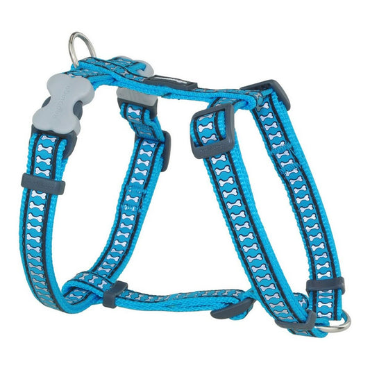 Dog Harness Red Dingo Bone Reflective 46-76 cm Turquoise-0