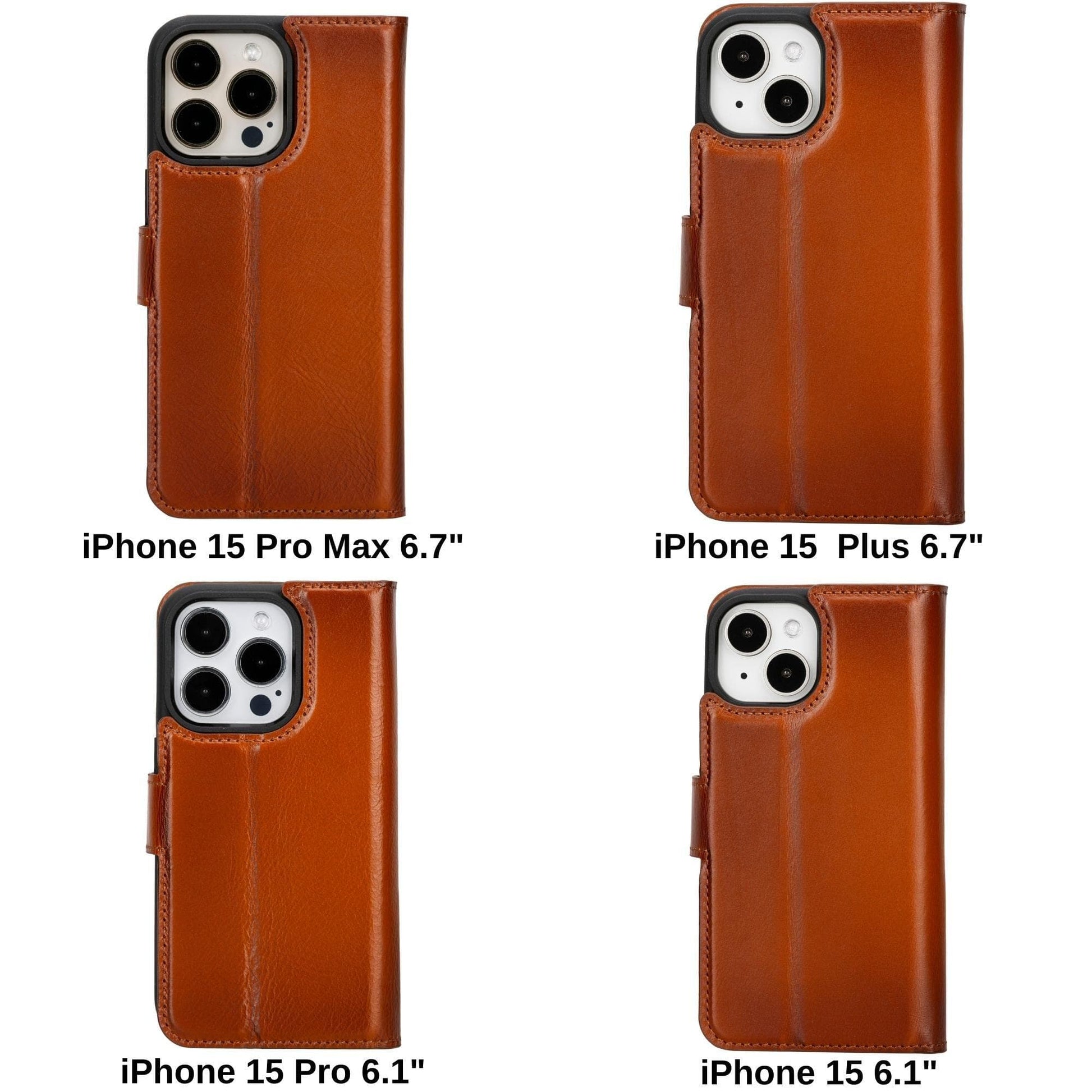 iPhone 15 Series Detachable Leather Wallet Case-2
