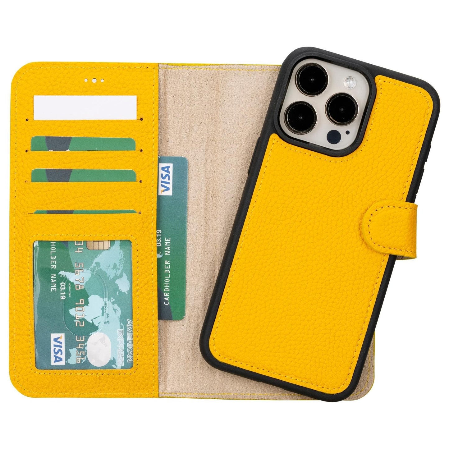 iPhone 15 Series Detachable Leather Wallet Case-5