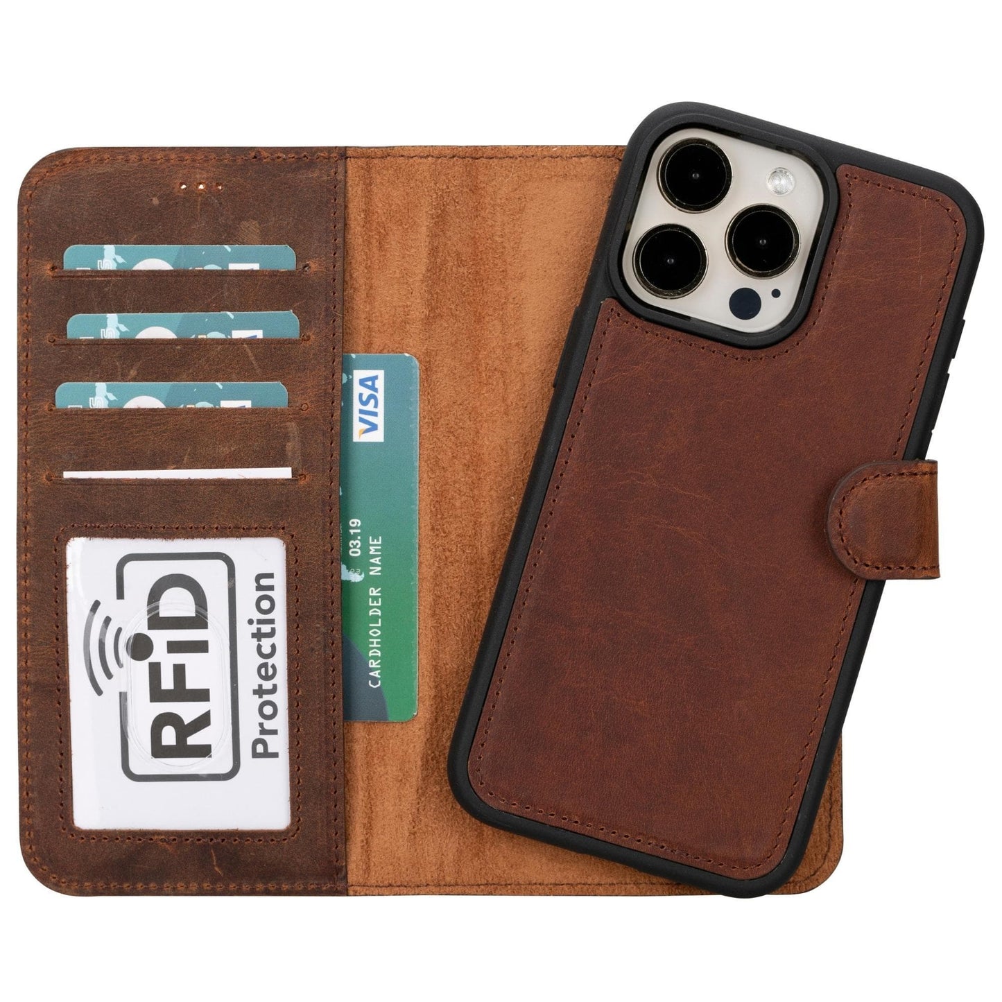 iPhone 15 Series Detachable Leather Wallet Case-6