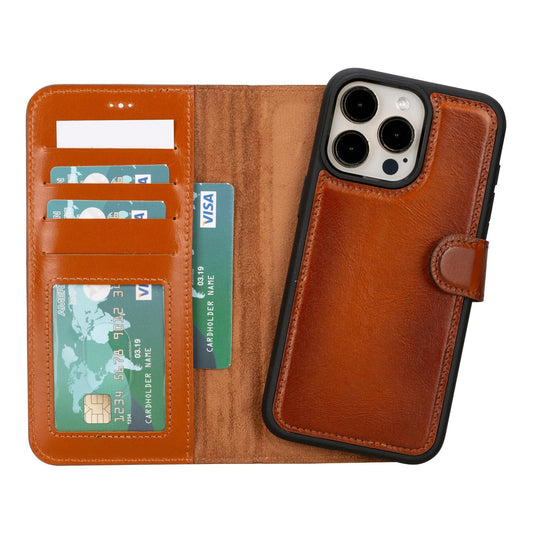 iPhone 15 Series Detachable Leather Wallet Case-0