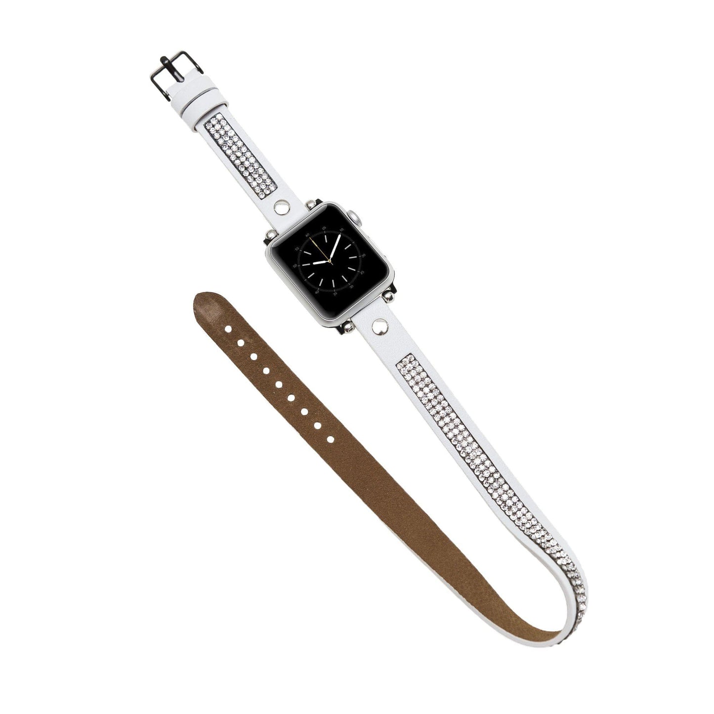 Leather Apple Watch Bands - Crystal Ferro Double Tour Style-3