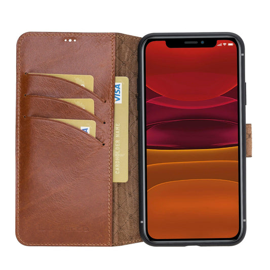 Wallet Folio with ID Slot Leather Wallet Case For Apple iPhone 11 Series-0
