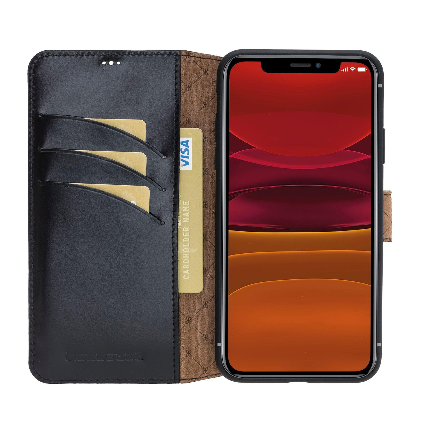 Wallet Folio with ID Slot Leather Wallet Case For Apple iPhone 11 Series-5