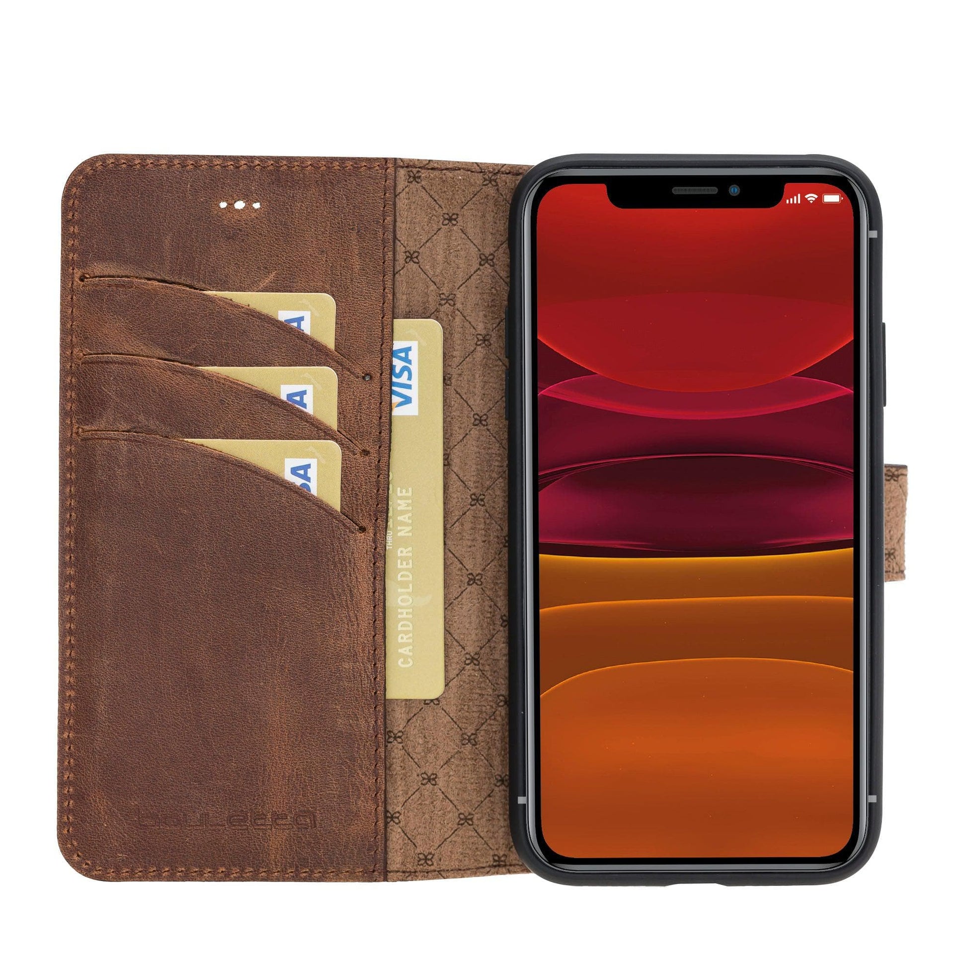 Wallet Folio with ID Slot Leather Wallet Case For Apple iPhone 11 Series-6