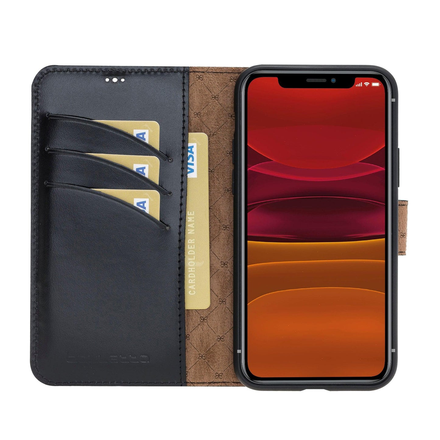 Wallet Folio with ID Slot Leather Wallet Case For Apple iPhone 11 Series-10
