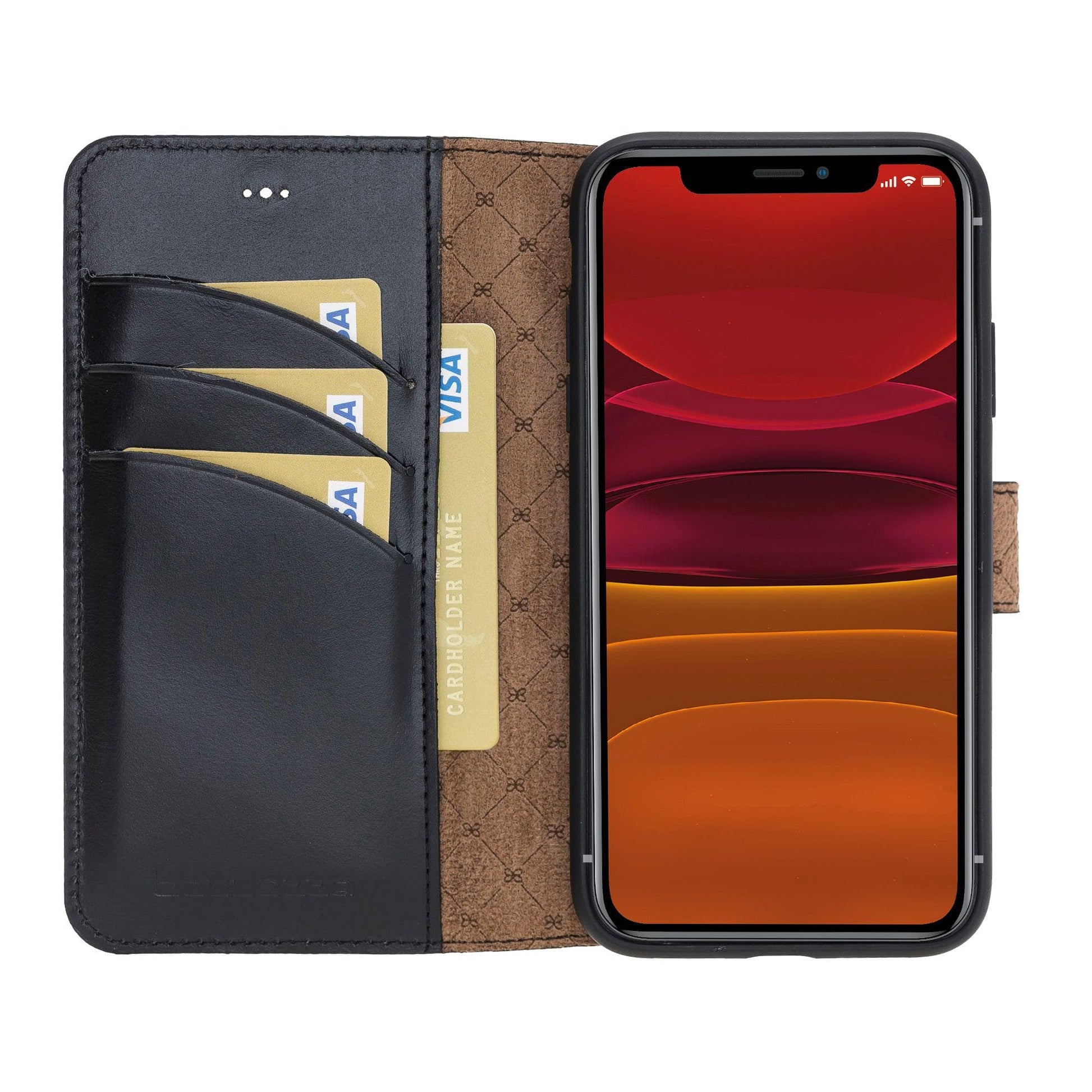 Wallet Folio with ID Slot Leather Wallet Case For Apple iPhone 11 Series-16